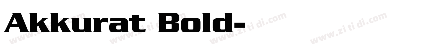 Akkurat Bold字体转换